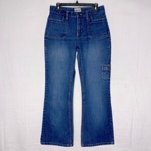 Vintage Sidestreet Med Wash Mid Rise Flare Leg Jeans 30